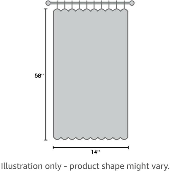 Soft Valance Window Curtains - 58 Inch Width, 14 Inch Length - Picture 7 of 8